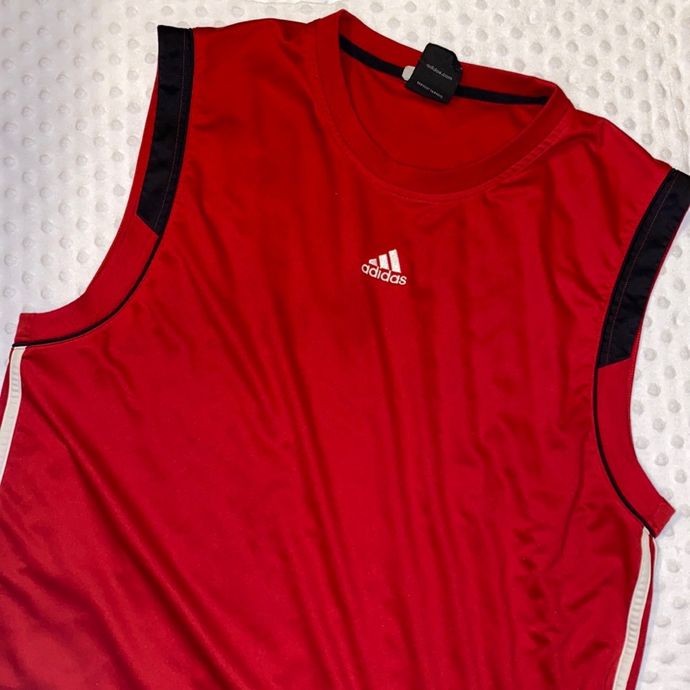 Men’s Red Adidas Climalite XL Sleeveless Tee